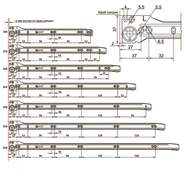 Метабокс L=400 H=86 LinkenSystem металлик