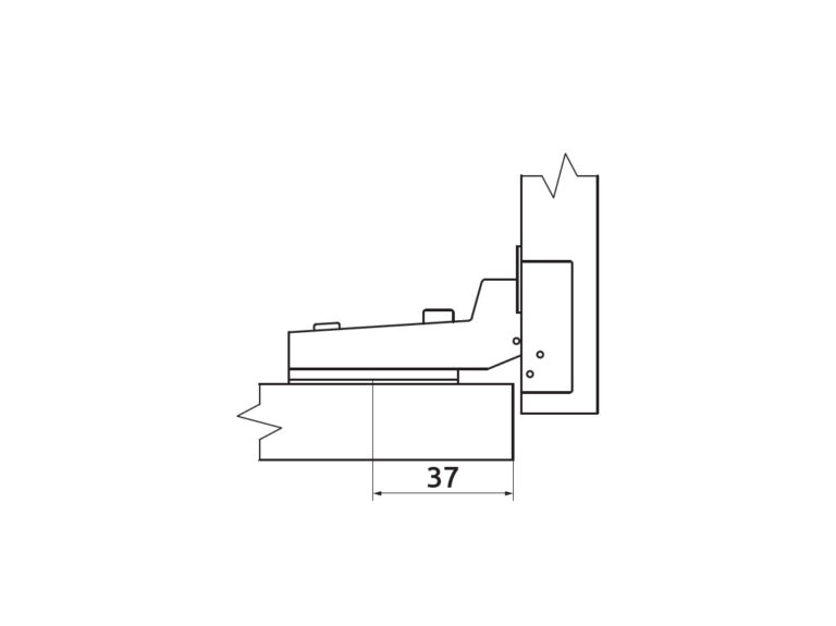 Петля полунакладная с усиленной монтажной планкой Slide-on 90°/110° Ø=35 Н=0 мм Т1 цвет Никель GIFF