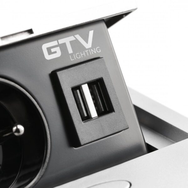 Подовжувач GTV 2 розетки SCHUCO 2xUSB Білий