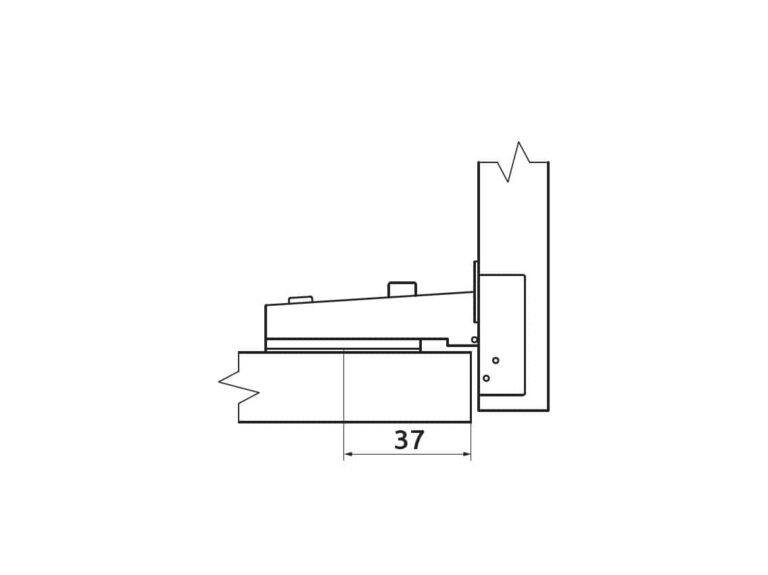 Петля накладная с усиленной монтажной планкой Slide-on 90°/110° Ø=35 Н=0 мм Т1 цвет Никель GIFF