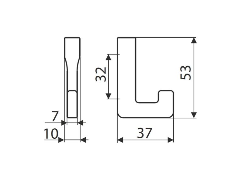 Гачок Gamet WP37-L31 чорний матовий